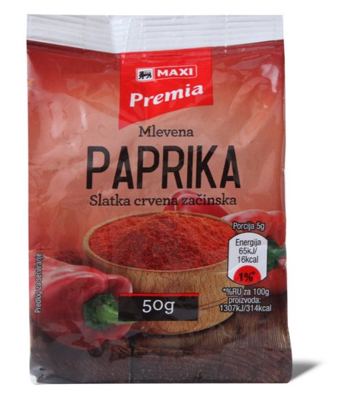 Paprika mlevena Maxi slat.crv.zac.50g