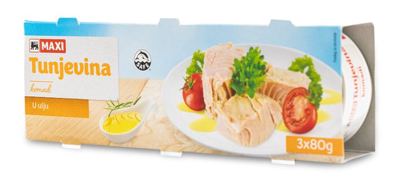 Tunjevina komadi u bilj.uljuMaxi 3x80g