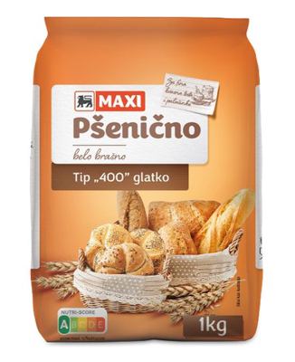 Psenicno brasno T400 glatko Maxi 1kg