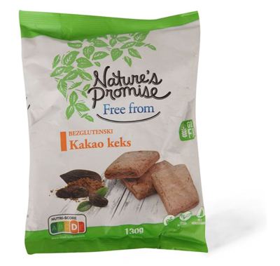 Bezglutenski kakao keks NP 130g