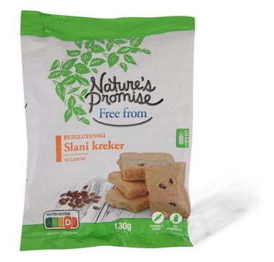 Bezglut.slani kreker pros/lan NP 130g
