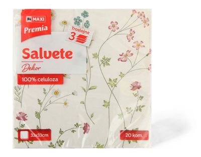 Salvete Dekor 3 cvetne Premia 3sl 33/20