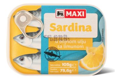 Sardina u bilj.ulju&limun Maxi 105g