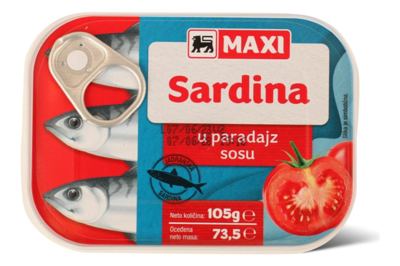 Sardina u paradajz sosu Maxi 105g