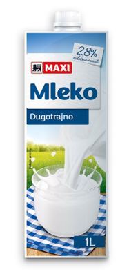 Mleko sterilizovano Maxi 2,8%mm 1l