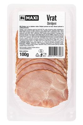 Dimljeni svinjski vrat Maxi 100g