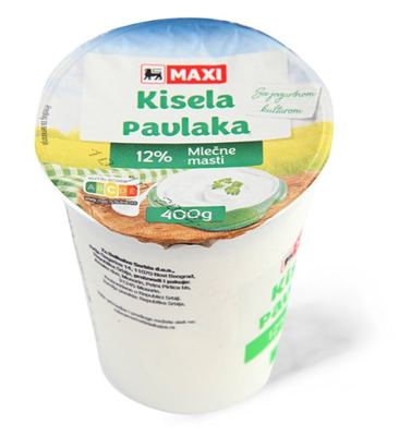 Kisela pavlaka 12% mm Maxi 400g