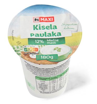 Kisela pavlaka 12%mm Maxi 180g