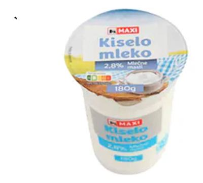 Kiselo mleko 2.8%mm Maxi 180g