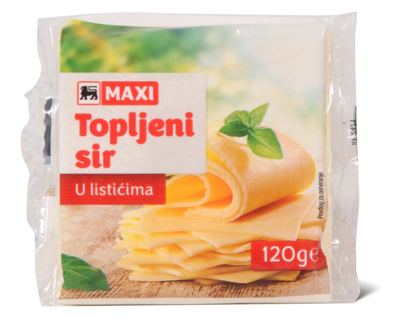 Topljeni sir u listicima Maxi 120g