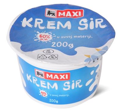 Krem sir classic 60%mm Maxi 200g
