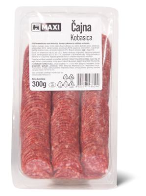 Cajna kobasica vak.slajs Maxi 300g