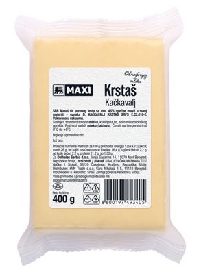 Kackavalj Krstas 45% m.m.Maxi 400g