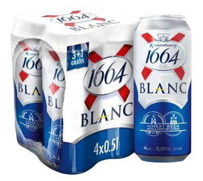Pivo Kronenbourg 0.5l lim 3+1 gratis