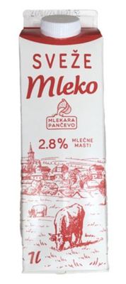 Sveze Mleko elo pak 2.8% 1l Mlekara Pancevo