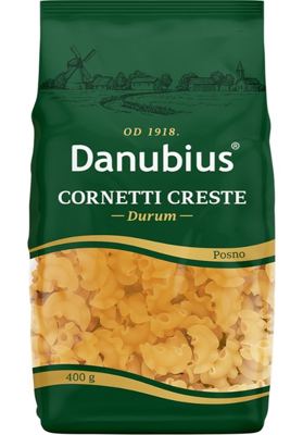 TESTENINA DURUM CORNETTI RIGATI CRESTE 400G DANUBIUS