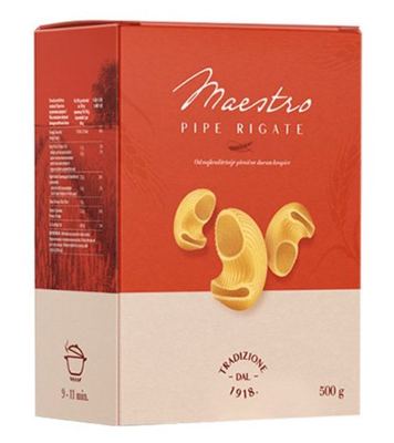 TESTENINA PIPE RIGATE MAESTRO 500GR DANUBIUS