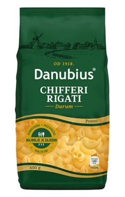 TESTENINA MAKARONE CHIFFERI RIGATI DANUBIUS 400G