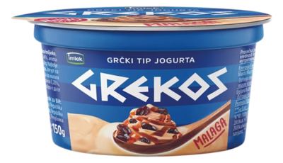 JOGURT VOĆNI MALAGA 150G GREKOS IMLEK