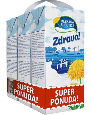 MLEKO TRAJNO ZDRAVO 2% 3 X 1L TB IMLEK