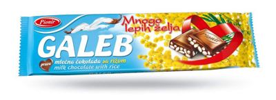 Cokolada mlecna sa rizom Galeb 180g