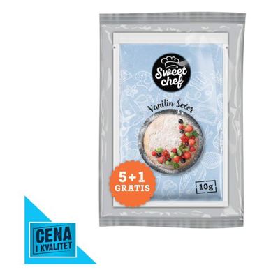 VANILIN ŠEĆER 5+1 60G GRATIS SWEET