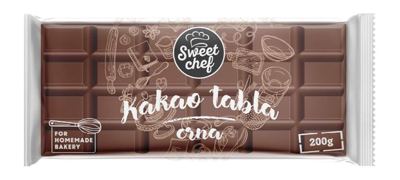 KAKAO TABLA CRNA 200G SWEET CHEF