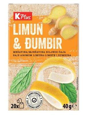 ČAJ ĐUMBIR&LIMUN 40G K PLUS