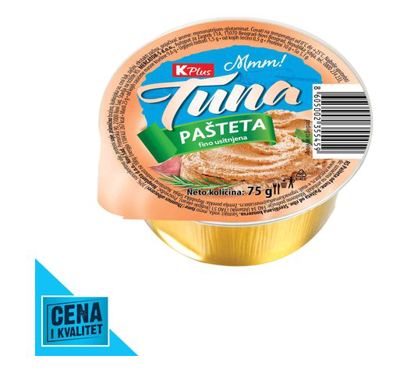 PAŠTETA OD TUNE 75G K PLUS
