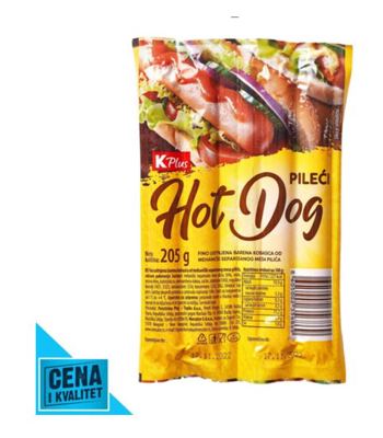 HOT DOG PILEĆI 205G K PLUS