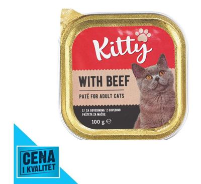 PAŠTETA ZA MAČKE GOVED 100G KITTY