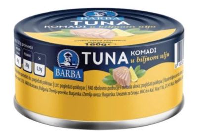 TUNA KOMADI U ULJU BARBA 160G