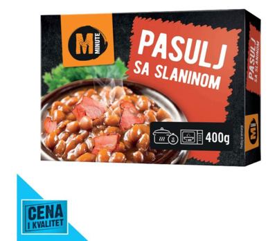 PASULJ SA SLANINOM 400G MINUTE