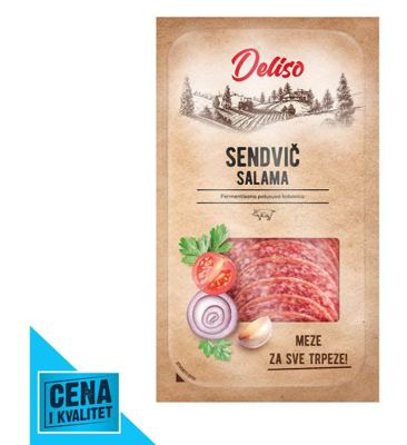 SALAMA SENDVIČ SLAJS 100G DELISO