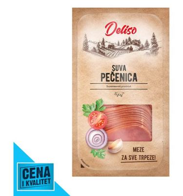 PEČENICA SUVA SLAJS 100G DELISO