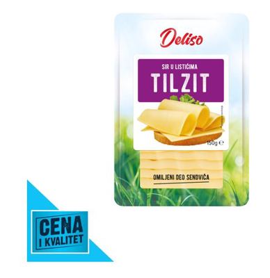 SIR TILZIT SLAJS 150G DELISO