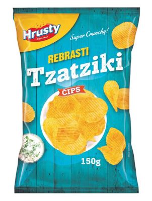 ČIPS TZATZIKI REBRASTI 150G HRUSTY