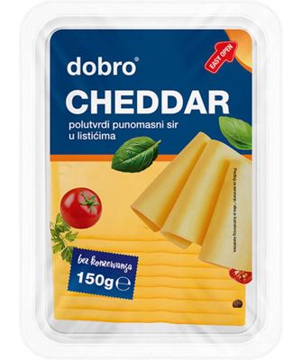SIR CHEDDAR SLAJS 150G DOBRO