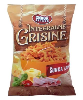 GRISINI INTEGRALNI SUNKA&SIR SNACK ATTACK 70G