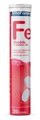 SUMECE TABLETE VITAFAMILY GVOZDJE + B6 20/1 100G
