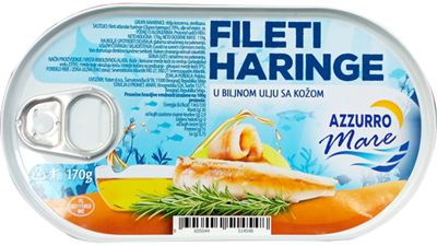 HARINGA U ULJU AZZURO MARE 170G