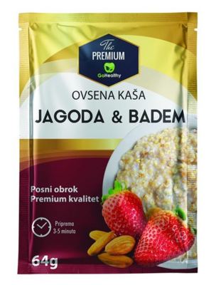 KASA OVSENA JAGODA BADEM PREMIUM GO HEALTHY 64G