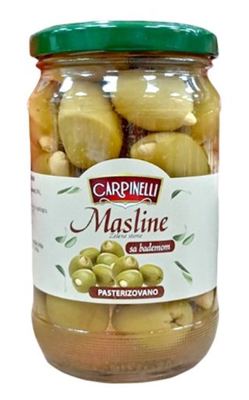 MASLINE ZELENE PUNJENE BADEMOM 360G CARPINELLI