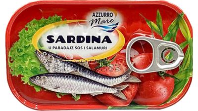 SARDINA U PARADAJZ SOSU I SALAMURI 125G AZZURRO