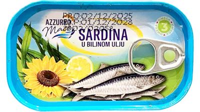 SARDINA U BILJNOM ULJU AZZURO MARE 125G