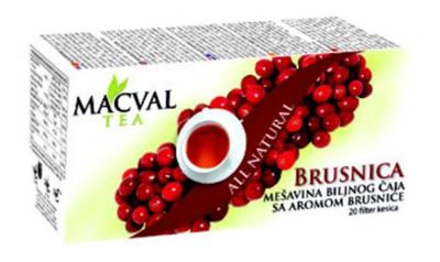 MACVAL CAJ NATURAL BRUSNICA 30G
