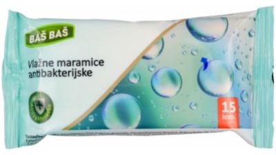 VLAŽNE MARAMICE ANTIBACTERIAL BAŠ BAŠ 15/1