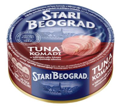 TUNA KOMADI BLAGO DIMLJENI STARI BEOGRAD 160G