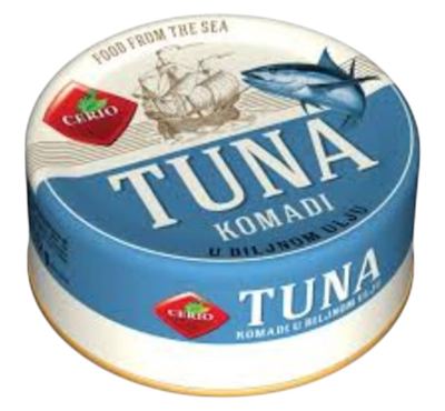 TUNA KOMADI U BILJNOM ULJU 160G CER