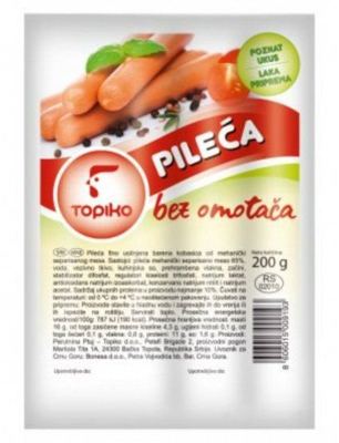 USITNJENA KOBASICA PERUTNINA TOPIKO PILEĆA BEZ OMOTACA 200G